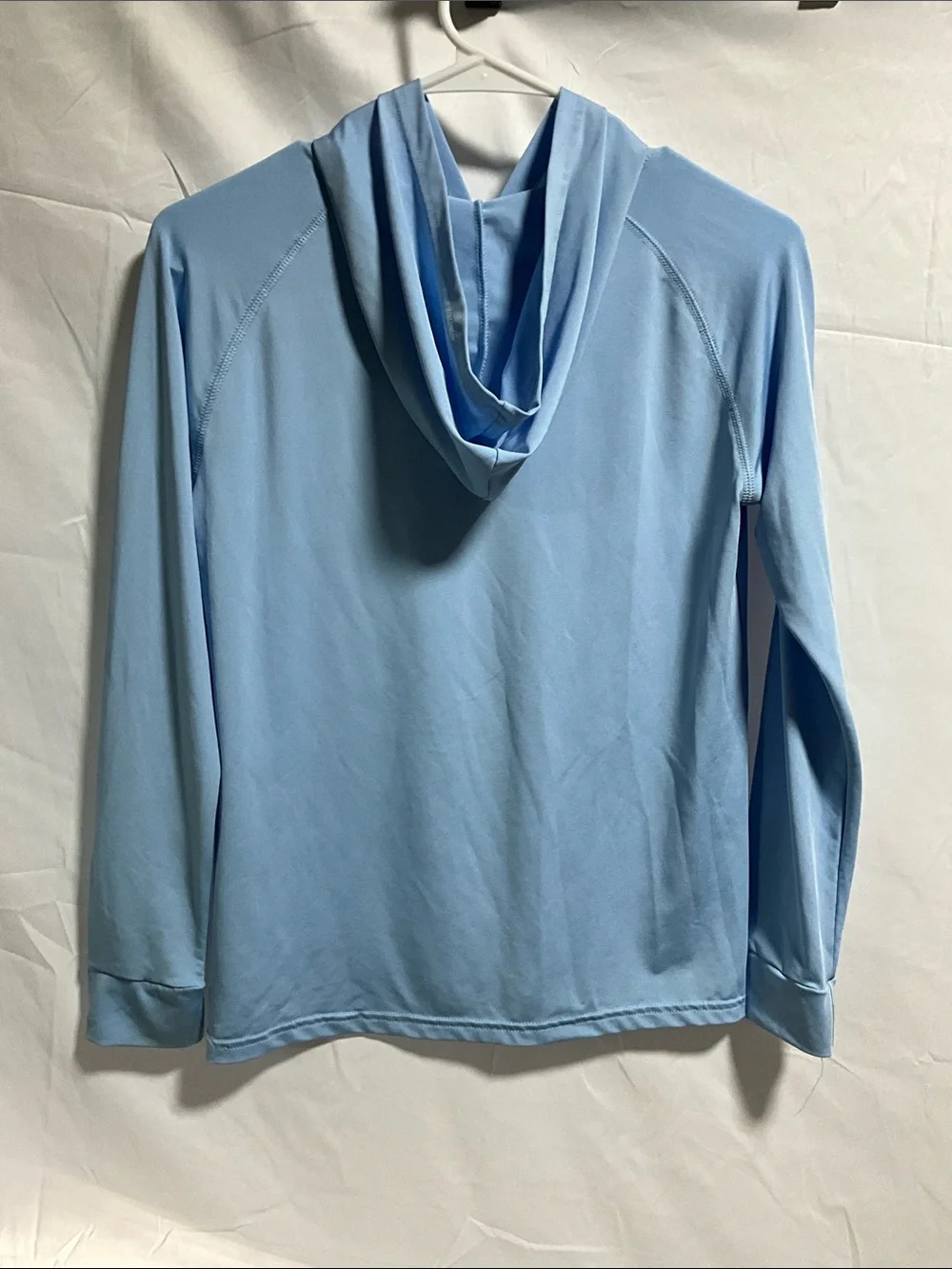 UPF 50 Light Blue Hooded Kids Swim Coverup - SWIMMING by Garb Size L
